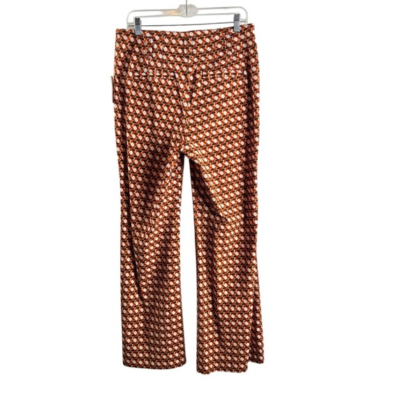 MAEVE by Anthropologie THE NAOMI Geometric Orange Brown Pants NWT $138 - Picture 3 of 6